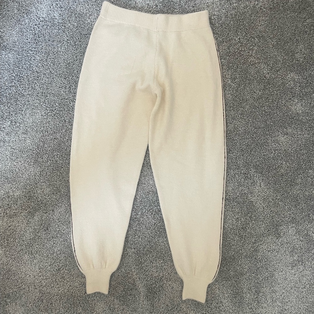 Kittenish Cream Fuzzy Joggers